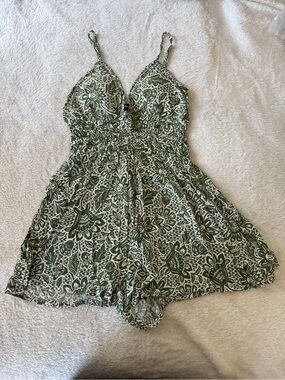 New Look Green Floral Romper